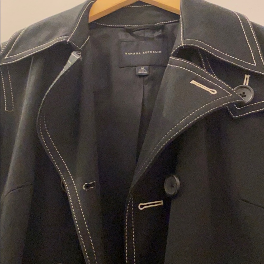 Banana Republic black trench size M
